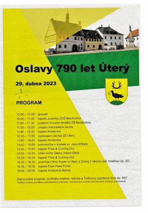Oslavy 790 let Úterý